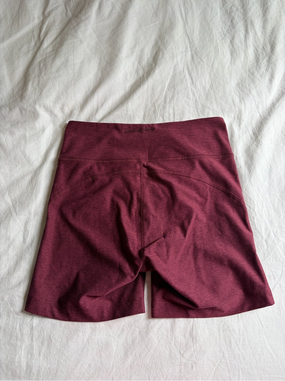Outdoor Voices Maroon High-Rise Athletic Shorts